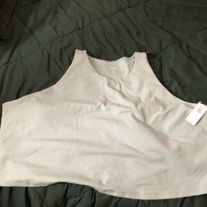 Light Gray Crop Tank Top - Women